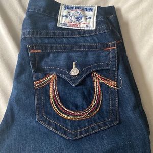 Mens Dark Wash True Religion Jeans 34